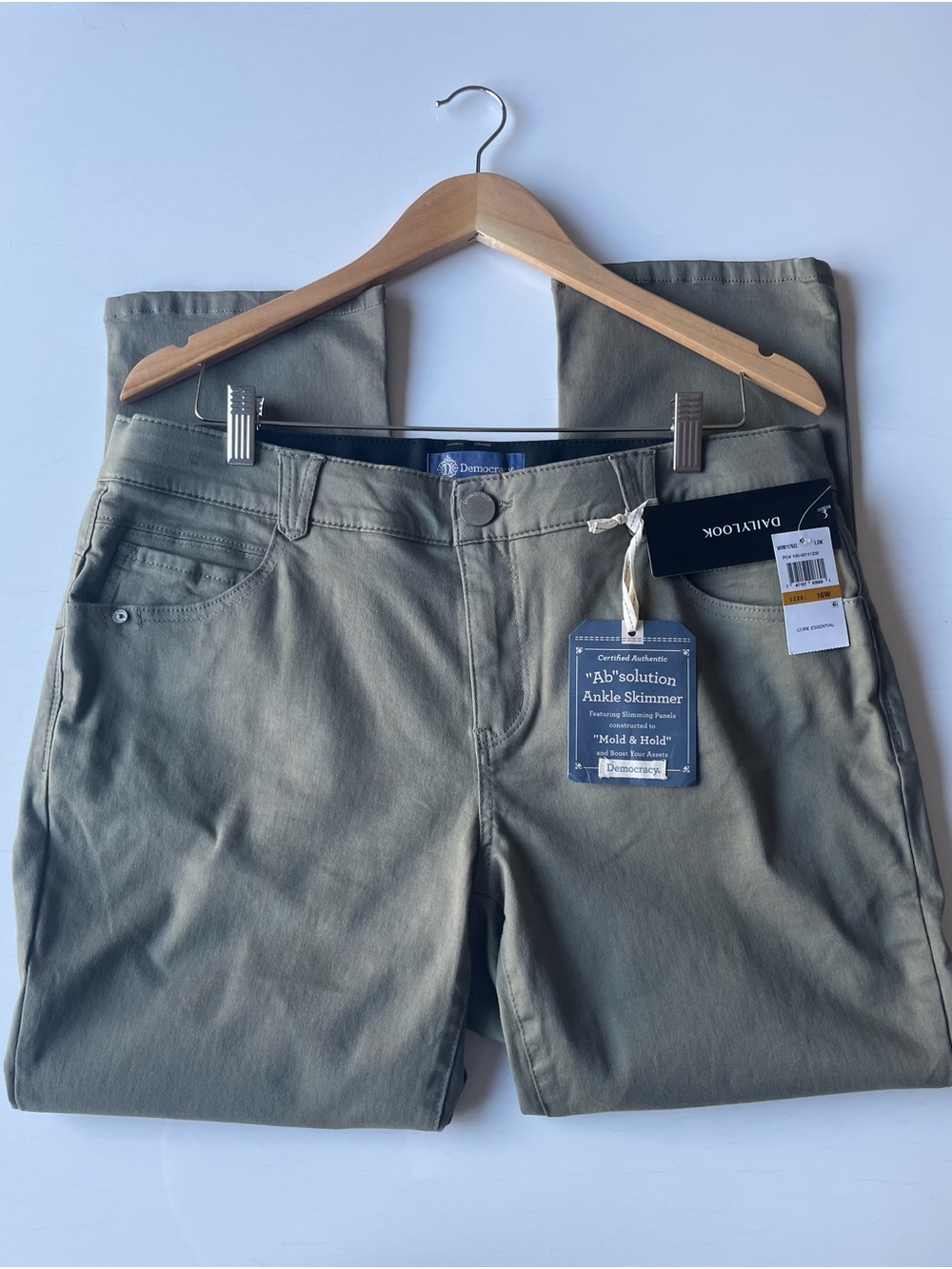 Democracy Curve Equality Olive Green Women's Jeans Size 16W NWT - Picture 9 of 15